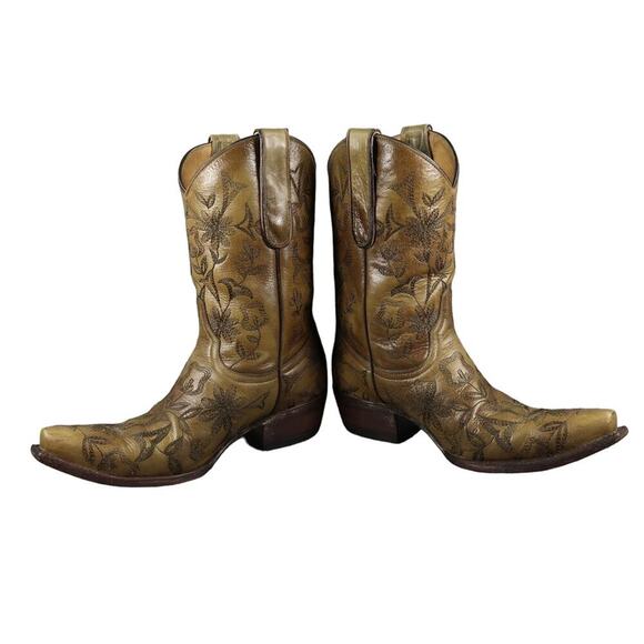 Old Gringo Boots Women 7 Western Floral Embroidered Yippee KiYay Leather Cowgirl - Picture 8 of 16